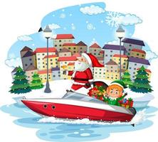 Sinterklaas brengt cadeautjes per boot