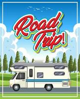 road trip vakantie poster concept vector