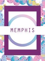 Memphis-sjabloon en achtergrond vector