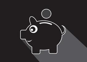 Piggy bank Symbool Teken vector