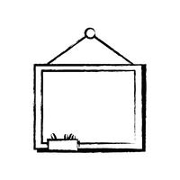 figuur school schoolbord met hout frame ontwerp vector