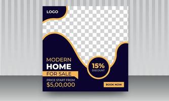 moderne huisverkoop sociale media post vector ontwerpsjabloon