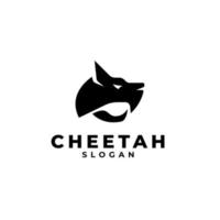 abstracte cheetah of puma of katachtig hoofd logo silhouet vector