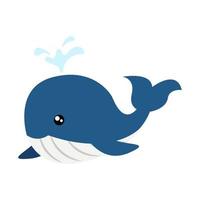 walvis cartoon vector illustratie geïsoleerd object