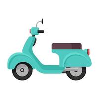 blauwe elegante scooter cartoon vector illustratie geïsoleerd object