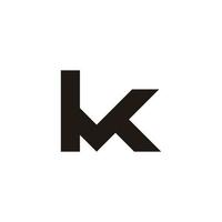 abstracte letter mk eenvoudige geometrische lijn logo vector