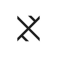 letter x wegenkaart geometrische logo vector