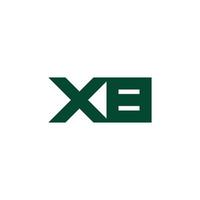 letter xb vierkant pijl geometrisch driehoeken symbool logo vector