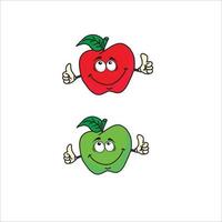 groene appel rode appel vector