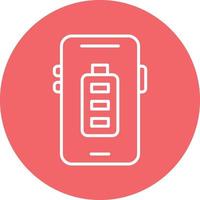 pictogramstijl mobiele batterij vector