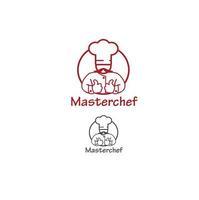 meester chef-kok logo vector