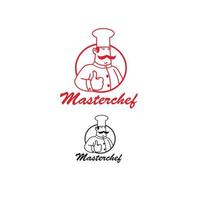 meester chef-kok logo vector