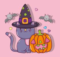 Halloween en kinderen cartoons vector