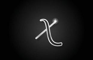 grijze lijn x alfabet letterpictogram logo. creatief ontwerp voor bedrijf en bedrijf vector