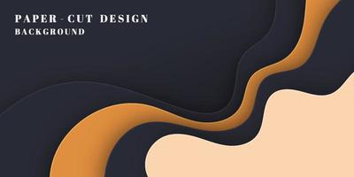 abstract papier gesneden golvend ontwerp met luxe decoratieve kleur. goed georganiseerde sjabloon met overlappende lagen schaduwpapier gesneden achtergrond. illustratie vector