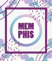 Memphis-sjabloon en achtergrond vector