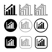 Eenvoudige reeks van diagram en grafiekpictogram vector