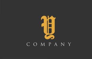 vintage letter y alfabet ontwerp. creatieve logo-pictogramsjabloon voor bedrijf vector