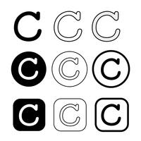 Copyright pictogram symbool teken vector