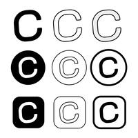 Copyright pictogram symbool teken vector