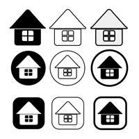 eenvoudig huis symbool en pictogram van de thuis teken vector