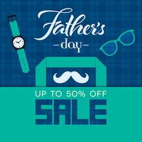 Fathers Day verkoop vierkante banner vector