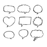 Speech Bubble Sketch hand getrokken vector