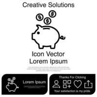 spaarvarken pictogram vector eps 10