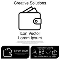 portemonnee pictogram vector eps 10