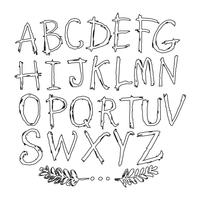 Hand Draw Font vector