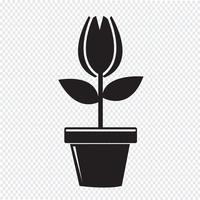 Bloempot pictogram vector