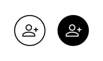 accountpictogram toevoegen in cirkelvorm vector