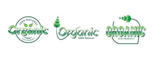 organisch en natuurlijk logo-ontwerp vector