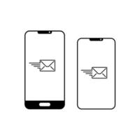 smartphone icoon. mobiel pictogram plat ontwerp. vector