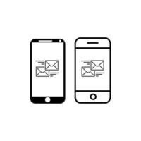 smartphone icoon. mobiel pictogram plat ontwerp. vector