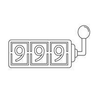 Slotmachine pictogram vector