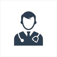 dokter icoon, mannelijk avatar icoon geschikt voor info graphics vector