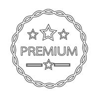 Vintage premium label pictogram vector