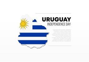 uruguay onafhankelijkheidsdag achtergrond voor viering op 25 augustus. vector