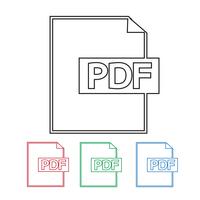 PDF pictogram symbool teken vector
