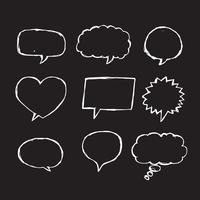 Speech Bubble Sketch hand getrokken vector