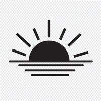 zonsopkomst zonsondergang lijn pictogram vector