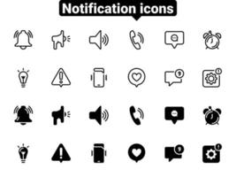 set van zwarte vector iconen, geïsoleerd tegen een witte achtergrond. vlakke afbeelding op een themamelding