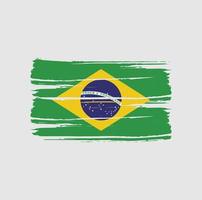 braziliaanse vlag penseelstreken vector