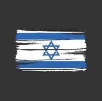 Israëlische vlag penseelstreken vector