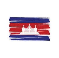 Cambodja vlag borstel vector