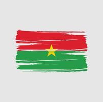 Burkina Faso vlag penseelstreken vector