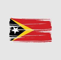 penseelstreken van de vlag van Oost-Timor vector