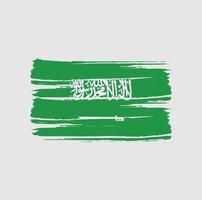 saudi arabische vlag penseelstreken vector