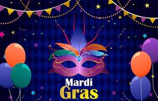 mardi gras maskerade concept vector